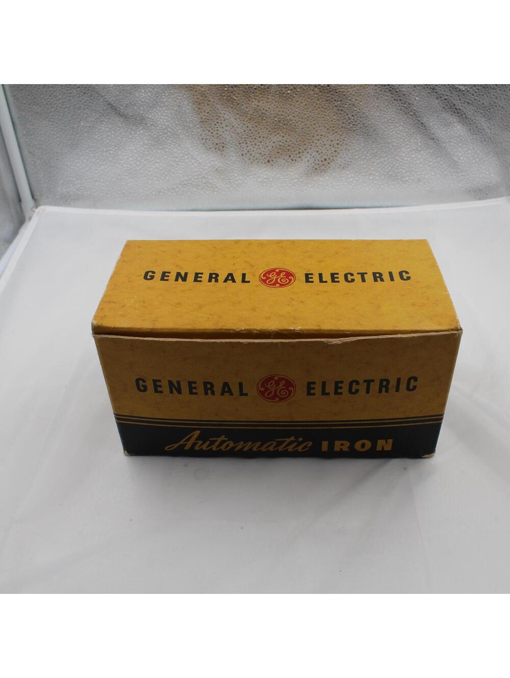 Vintage GE Automatic Iron Model 17F23X Original Box Americana Decor, Made in USA